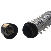 Черный вибростимулятор с насадкой