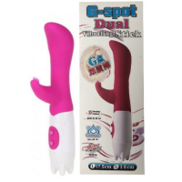 Вибратор с клиторальным стимулятором G-Spot Dual Vibrating Stick