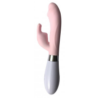 Вибратор кролик розового цвета с стимуляцией клитора
