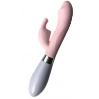 Вибратор кролик розового цвета с стимуляцией клитора