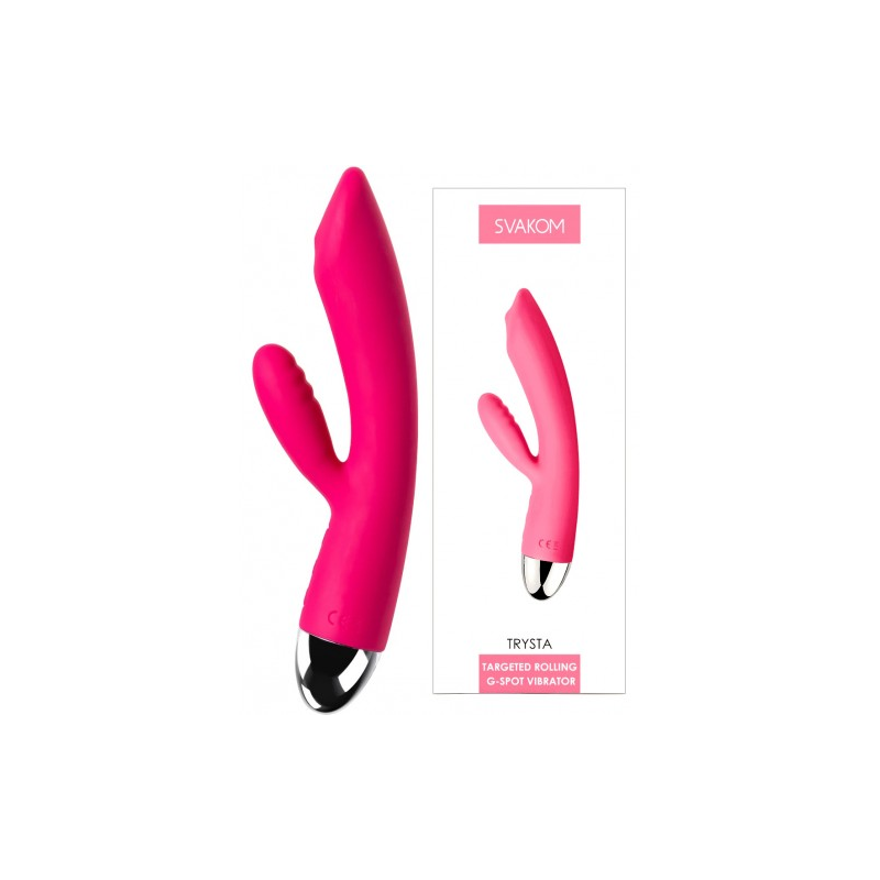 Перезаряжаемый вибратор для точки G с функцией переминания в вагинальном отростке Svakom Trysta