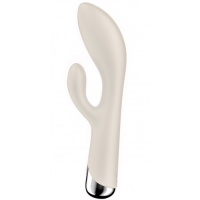 Вибратор для точки G с клиторальным стимулятором и ротацией Satisfyer Spinning Rabbit 1 Beige