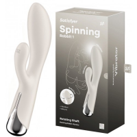 Вибратор для точки G с клиторальным стимулятором и ротацией Satisfyer Spinning Rabbit 1 Beige