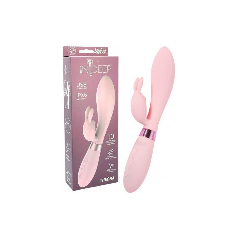 Перезаряжаемый вибратор Ideep Pro Theona розовый