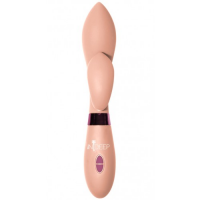 Вибратор с клиторальным стимулятором Indeep Gina Beige