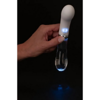 Двусторонний стеклянный вибратор для точки G Liaison Led