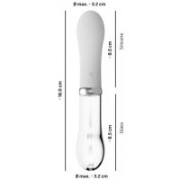 Двусторонний стеклянный вибратор для точки G Liaison Led