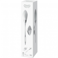 Виброяйцо Ovo R6 на дистанционном пульте управления белое