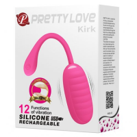 Перезаряжаемое виброяйцо Pretty Love Kirk малиновое
