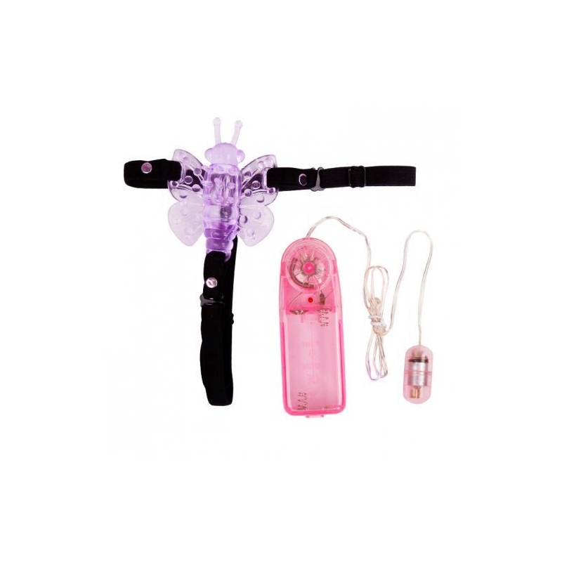 Вибростимулятор клитора на ремешках фиолетовый