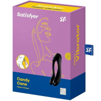 Универсальный перезаряжаемый вибростимулятор на палец Satisfyer Candy Cane черный