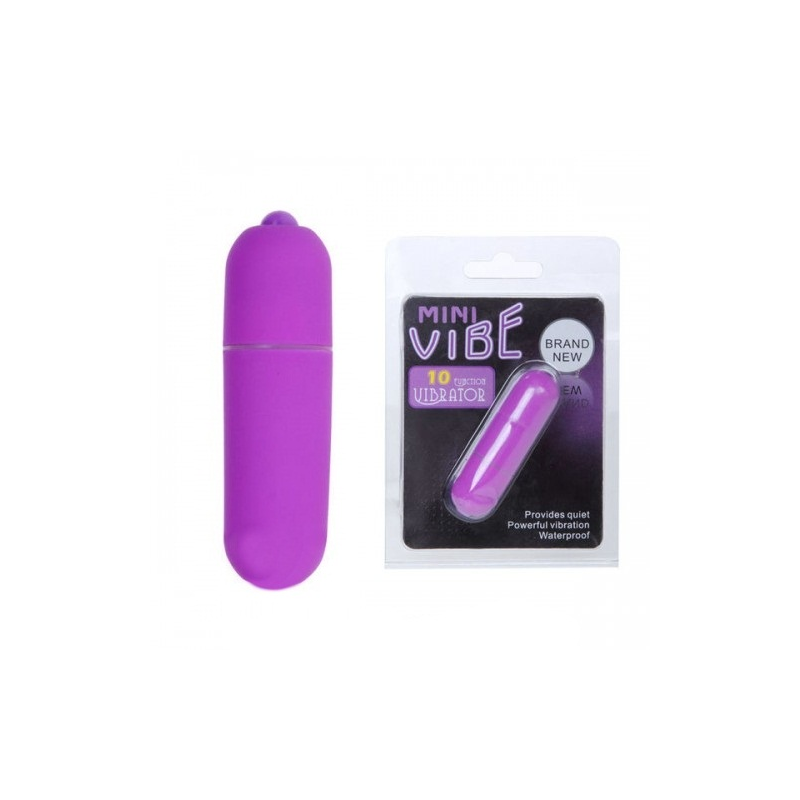 Вибропуля Mini Vibe фиолетовая с 10 функциями вибрации