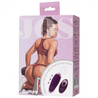 Виброяйцо с имитацией фрикций и пультом ДУ Jos Bumpy