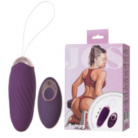 Виброяйцо с имитацией фрикций и пультом ДУ Jos Bumpy
