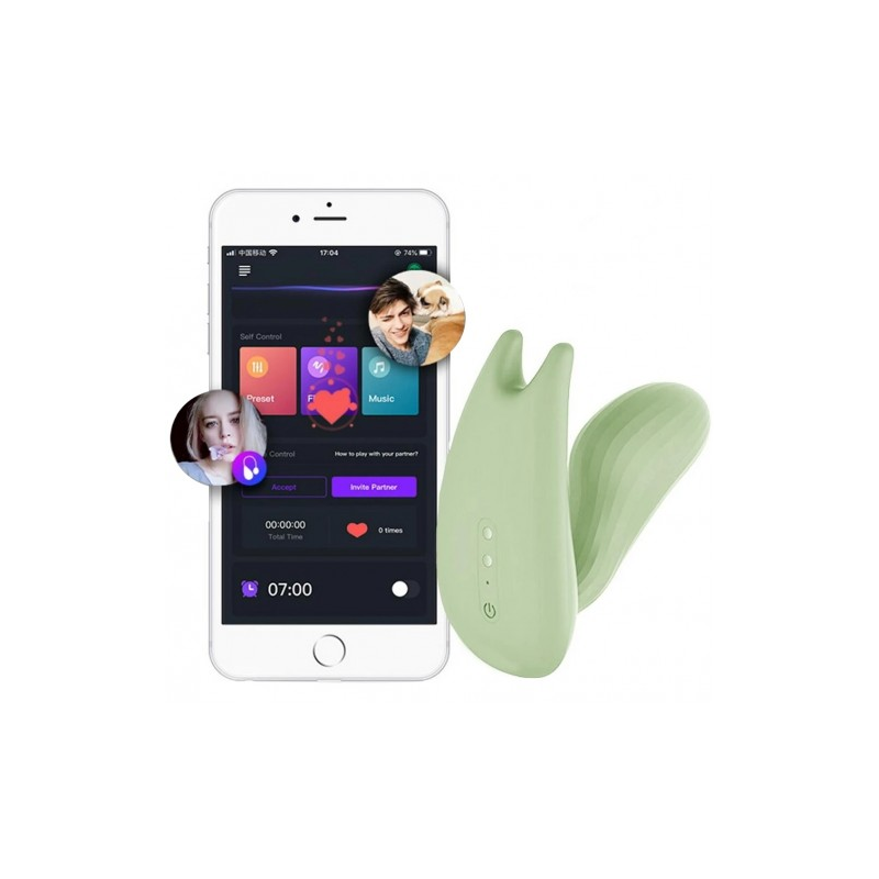 Вагинально-клиторальный смарт-стимулятор Magic Motion Umi зеленый