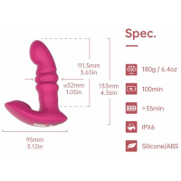 Универсальный смарт-стимулятор с вибрацией и поступательными движениями Magic Motion Jive розовый