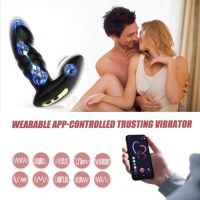 Универсальный смарт-стимулятор с вибрацией и поступательными движениями Magic Motion Jive черный