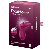 Клиторальный вибромассажер с плавающим стимулятором Satisfyer Exciterrr бордовый