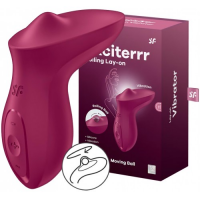 Клиторальный вибромассажер с плавающим стимулятором Satisfyer Exciterrr бордовый