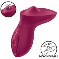 Клиторальный вибромассажер с плавающим стимулятором Satisfyer Exciterrr бордовый