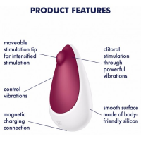 Клиторальный вибромассажер с толчковым стимулятором Satisfyer Spot On 3 красный