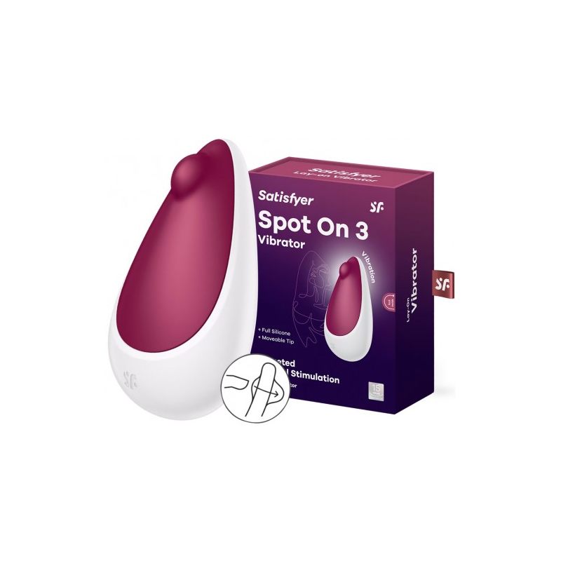 Клиторальный вибромассажер с толчковым стимулятором Satisfyer Spot On 3 красный
