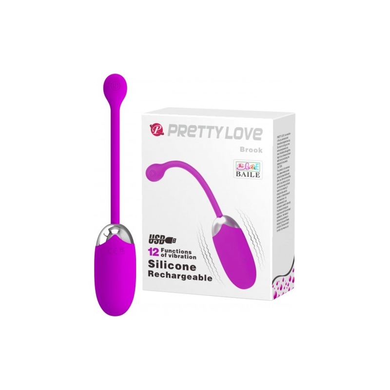 Классическое перезаряжаемое виброяйцо Pretty Love Brook