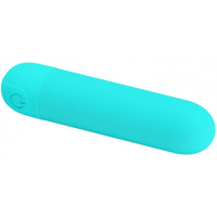 Перезаряжаемая вибропуля Pretty Love Stefan с 10 режимами вибрации бирюзовая