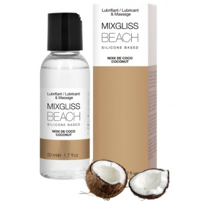 Смазка на силиконовой основе с ароматом кокоса MixGliss Beach Noix de Coco Coconut 50 мл