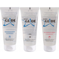 Набор из 3 гелей-любрикантов на водной основе Just Glide, 3 х 200 мл
