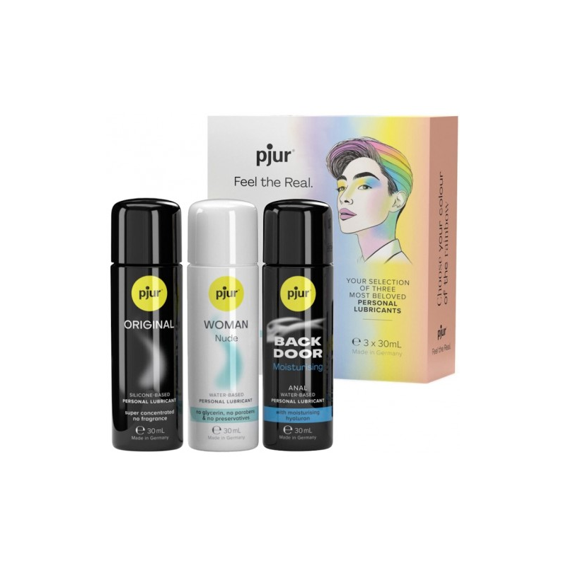 Набор лубрикантов для вагинального и анального секса Pjur Pride Box 3 х 30 мл