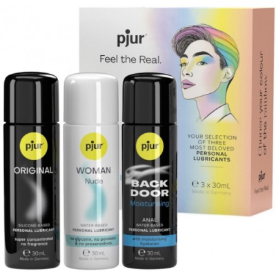 Набор лубрикантов для вагинального и анального секса Pjur Pride Box 3 х 30 мл