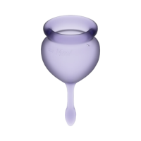 Менструальные чаши Satisfyer Feel Good 2 шт, лиловые