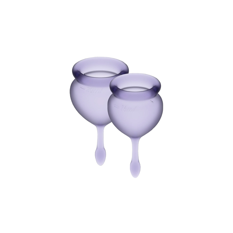 Менструальные чаши Satisfyer Feel Good 2 шт, лиловые
