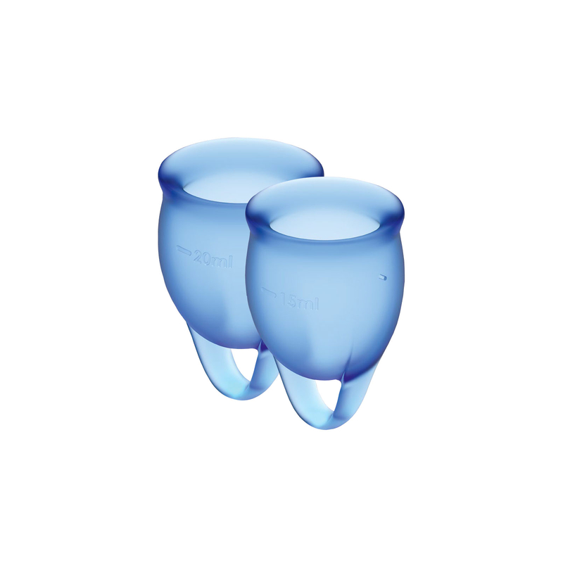 Менструальные чаши Satisfyer Feel Confident 2 шт, синие