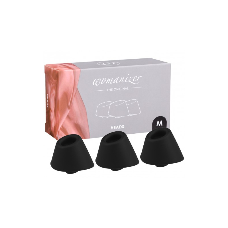 Набор силиконовых насадок Womanizer Duo Black 3 шт