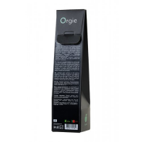 Комплект для сладких игр Orgie Lips Massage со вкусом яблока (сладкое массажное масло и перо), 100 мл