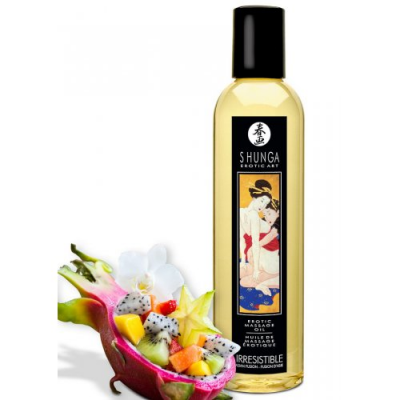 Возбуждающее массажное масло Shunga Irresistible с ароматом азиатских фруктов 250 мл