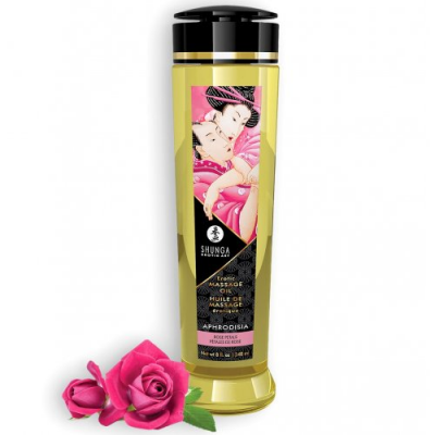 Массажное масло Shunga Erotic Aphrodisia с ароматом розы 240 мл