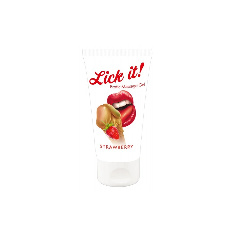 Массажное масло с ароматом клубники Erotic Massage Gel Strawberry 50 мл