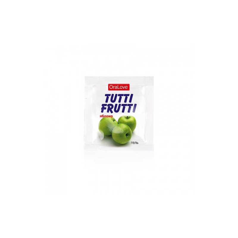 Съедобный лубрикант со вкусом яблоко Tutti-Frutti OraLove 4 мл, пробник