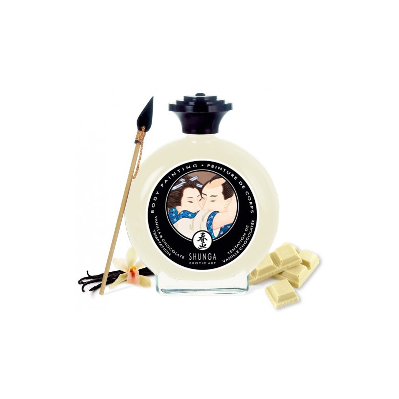 Съедобная крем-краска для тела Shunga Vanilla & Chocolate Temptation ваниль и белый шоколад 100 мл