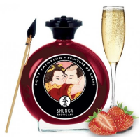Декоративная крем-краска для тела Shunga Sparkling Strawberry Wine клубника с шампанским 100 мл