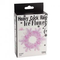 Кольцо эрекционное Ice Flower розовое