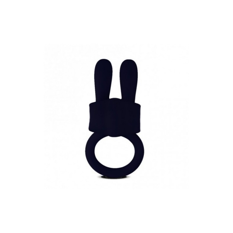 Черное кольцо Power Clit Cockring Rabbit