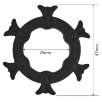 Рельефное  эрекционное кольцо черное