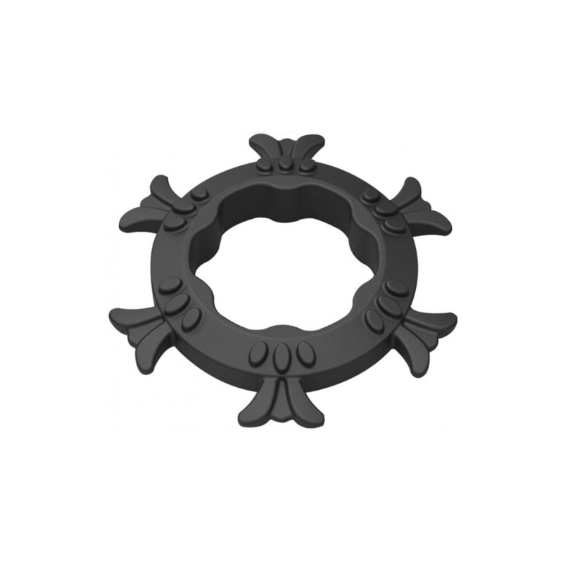 Рельефное  эрекционное кольцо черное