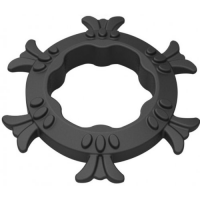 Рельефное  эрекционное кольцо черное