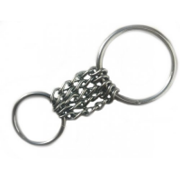 Хомут на пенис из двух металлических колец и цепочек