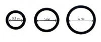 Набор из 3 эрекционных колец черного цвета